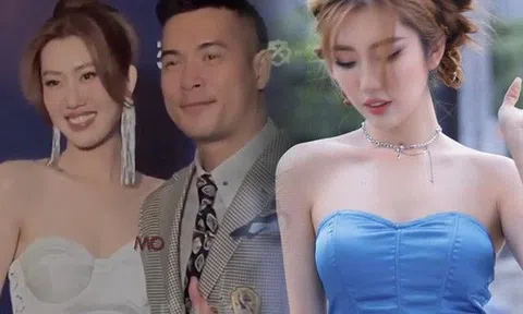 Thuý Ngân diện đầm trắng xinh như công chúa, mang "vũ khí" tối thượng khoe dáng cạnh Trương Thế Vinh