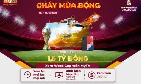 Khởi tranh World Cup 2022, MyTV tung ưu đãi “Săn quà nóng - Cháy mùa bóng”