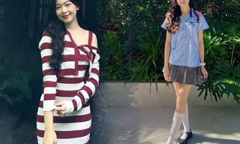 Con gái lớn nhà Quyền Linh không mặc giản dị như bố, chuộng kiểu đồ khoe "cặp kiếm Nhật" siêu thực