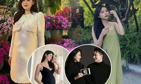 Xuất hiện "đối thủ giấu bầu" của MC Thu Hoài, từng là hotgirl The Face, bụng to "vượt mặt" vẫn mê diện đồ mát mẻ
