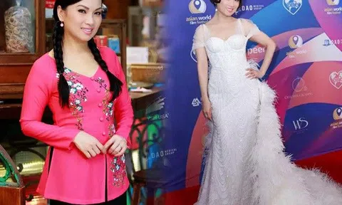 Em gái tỷ phú Mỹ của Cẩm Ly ngày thường ăn mặc bình dân, lên thảm đỏ như bà hoàng, diện váy quét đất