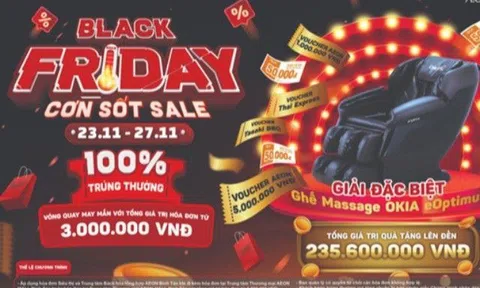 Bùng nổ đại tiệc mua sắm dịp Black Friday tại AEON MALL Bình Tân