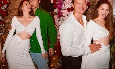 Hồ Ngọc Hà tạo dáng si mê bên nam đồng nghiệp, Kim Lý áp sát vợ, bàn tay gây chú ý