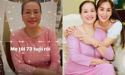 Vẻ mặt mẹ ruột Khánh Thi khi lần đầu được xem con gái mặc váy cưới, nhan sắc đỉnh cao ở tuổi 73