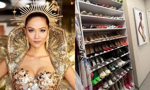 H'Hen Niê dùng mãi đôi dép cũ tới "nát bấy", nhìn tủ giày không ai nghĩ là của Hoa hậu