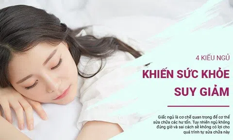 4 kiểu ngủ khiến sức khỏe suy giảm, tuổi thọ mong manh như tờ giấy