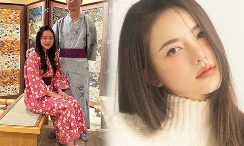 Đứng cạnh chồng hơn 26 tuổi, Phan Như Thảo đẹp như thiếu nữ, "đôi chân búp bê" không kém Ngọc Trinh