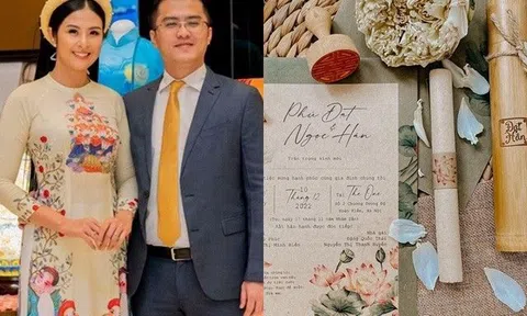 Ngọc Hân khoe thiệp cưới ống tre được khen "độc nhất vô nhị", Hà Kiều Anh bất ngờ tiết lộ "đụng hàng"