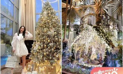 Bảo Thy hiếm hoi khoe ảnh chụp biệt thự khủng, trang trí Giáng sinh từ sân vào nhà
