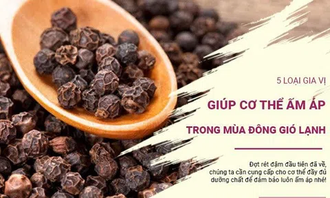 5 loại gia vị quen thuộc giúp cơ thể ấm áp trong mùa Đông gió rét