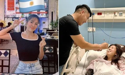 Nữ CĐV Việt bốc lửa đời thực là mẹ 2 con, vừa mổ tim được chồng chăm sóc "tận răng"