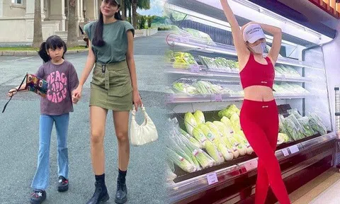 Bà xã Hồ Hoài Anh lên đồ "đi chợ" như đi làm, chẳng bù cho nhiều chị em mặc mát mẻ hết cỡ