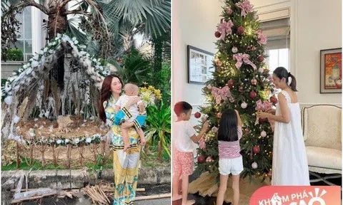 Mỹ nhân Việt hào hứng trang trí Noel sớm: Hà Tăng không bằng vợ đại gia gốc Hà Tĩnh này