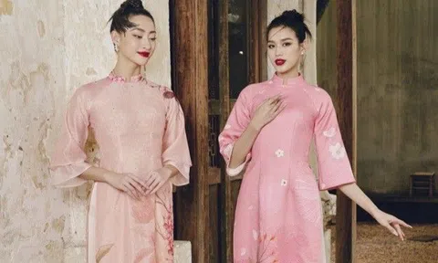 Chưa đến Tết, Lương Thuỳ Linh - Đỗ Thị Hà đã đọ dáng với với tà áo dài, đẹp kiều diễm "bất phân thắng bại"