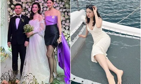 Á hậu Việt cao 1m81 lấy chồng đại gia 1m82, con trai mới mẫu giáo đã "dài ngoằng" hơn bạn