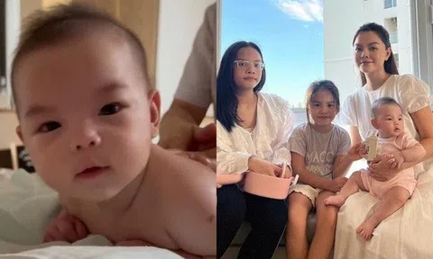 Con gái thứ 3 của Phạm Quỳnh Anh bé xíu đã "ghiền" dịch vụ xa xỉ, được nhận xét xinh nhất nhà