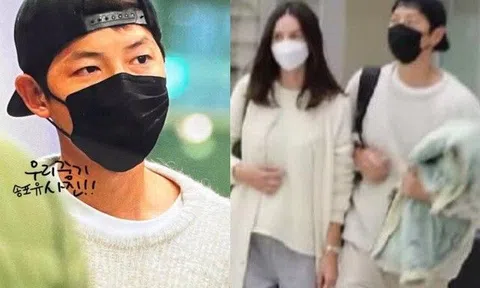 Song Joong Ki về nước, gương mặt phờ phạc nhưng cô gái bí ẩn đi bên cạnh mới chiếm "spotlight"