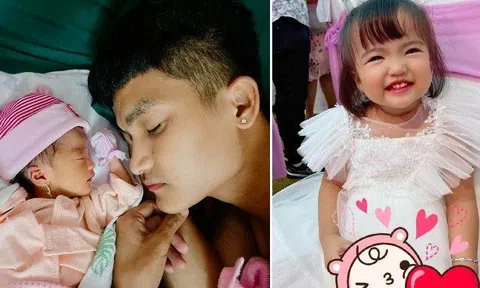 Sinh non 1,9kg, con gái Mạc Văn Khoa 2 tuổi chậm nói nhưng có khiếu hài, nhìn gương mặt đáng yêu là ai cũng cười