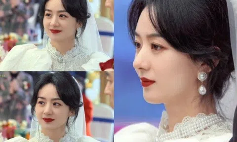 Ly hôn hơn 1 năm, Triệu Lệ Dĩnh đã mặc váy cưới, được khen cô dâu thập niên 2000 xinh nhất showbiz