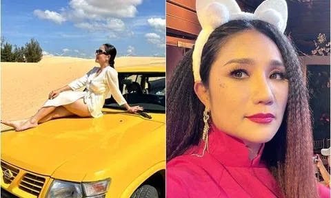 MC Cát Tường bị chê khi leo lên nóc ô tô tạo dáng táo bạo, U50 giờ "ở vậy cho trai thèm"