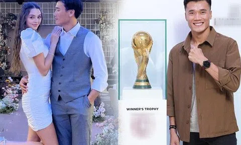 Xa vợ con đi xem World Cup, Bùi Tiến Dũng ăn diện soái ca cỡ này, bảo sao vợ Tây luôn có động thái