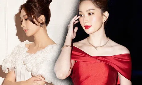 Để tóc kiểu "bổ luống", Đặng Thu Thảo chứng minh vẻ đẹp thần tiên tỷ tỷ vừa sang trọng vừa thuần khiết