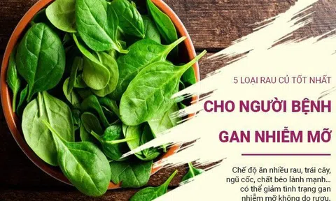 5 loại rau củ tốt nhất cho người bệnh gan nhiễm mỡ
