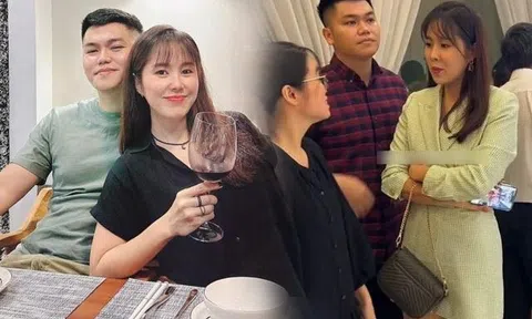 Cùng chồng trẻ đi ăn đám cưới, Lê Phương "lên đồ" tinh tế khoe chân thon dài, không hề át vía cô dâu