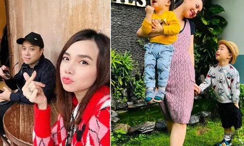 Bỏ showbiz về sinh con cùng Victor Vũ, Đinh Ngọc Diệp bất lực khóc vì con kén ăn, đuổi bố ra khỏi nhà