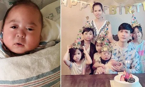 Từng nằm viện chăm sóc 300 triệu đồng/ngày, con thứ 5 của Quách Thành Danh giờ kháu khỉnh, bụ bẫm
