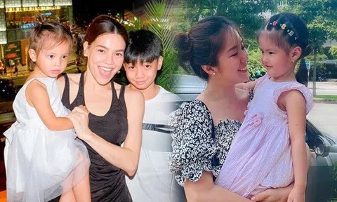 Hà Hồ làm điệu đủ kiểu tóc cho con gái nhưng vẫn “kiêng cữ”, trái ngược Lê Phương bị nhắc nhở làm đau con