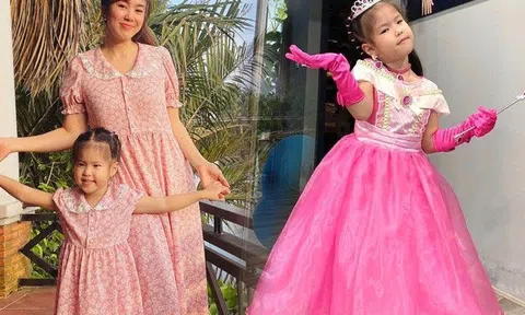 Con gái Lê Phương 2 tuổi mặc đồ của bé 4 tuổi, nay lên 3 mặc đồ như người lớn, tương lai mẫu nhí không xa