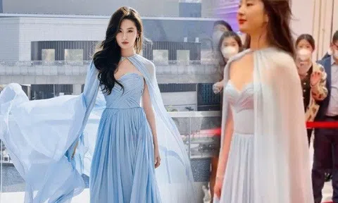 Lưu Diệc Phi tái xuất với bộ cánh "cô tiên xanh", thần thái chuẩn thần tiên tỷ tỷ nhưng ảnh chụp lén lại khác lạ