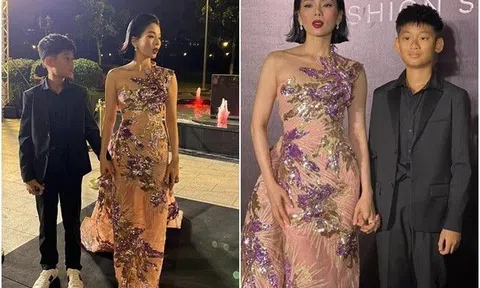 Lệ Quyên hạnh phúc khoe con trai 12 tuổi bảnh bao dự thảm đỏ với mẹ, đã có bạn gái Tây rất xinh