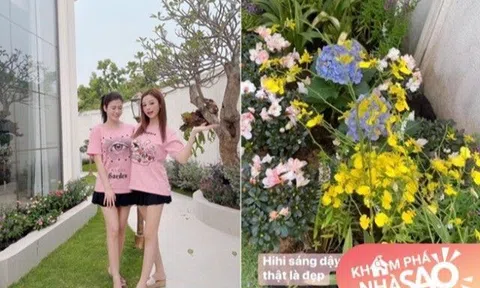 Huyền Baby khoe vườn hoa ngập sắc màu trong biệt thự 100 tỷ, tiết lộ hành động chu đáo của ông xã