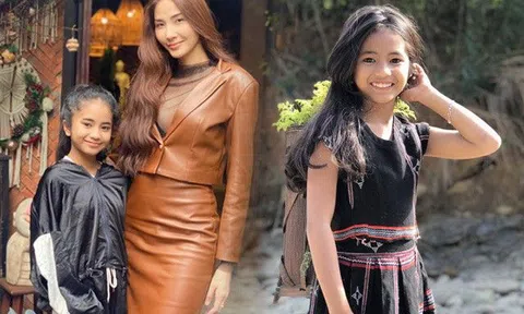 Cô bé dân tộc Pa Cô được xem là bản sao của H'Hen Niê, 11 tuổi đứng cạnh Á hậu đẹp thần thái