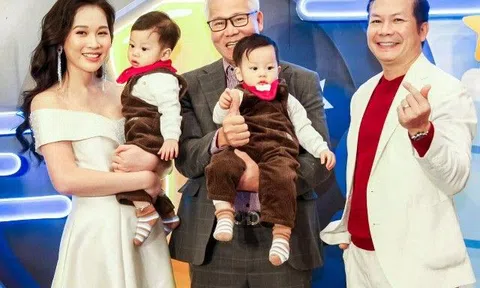 Diện mạo ngộ nghĩnh cặp sinh đôi nhà Shark Hưng và vợ Á hậu, 2 con riêng đã lớn hiếm hoi lộ diện