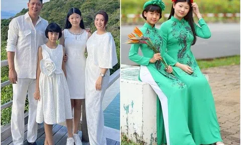 Con gái Bình Minh 13 tuổi cao 1m73, da trắng như bông bưởi, em gái làn da khác hẳn