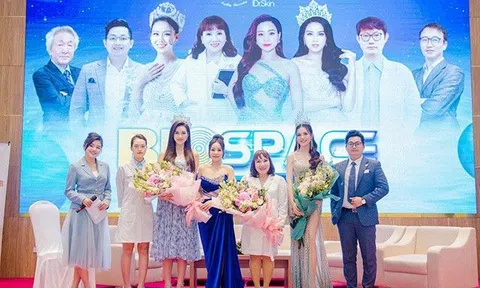 Nhan sắc “tuyệt trần” của Hoa hậu Đỗ Thị Hà và Hoa hậu Lương Kỳ Duyên tại sự kiện Bio Space Hà Nội