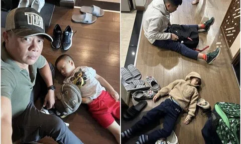 BTV đông con nhất VTV Trần Quang Minh khổ sở vì con trai ngủ vạ vật trước cửa không chịu đi học mỗi sáng