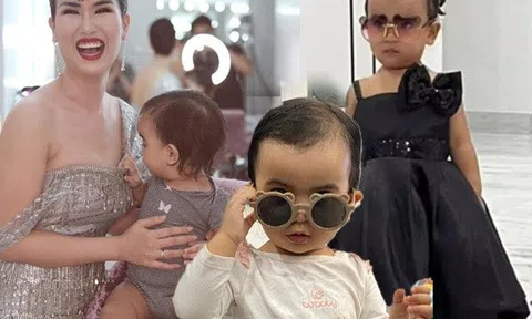 Con gái Võ Hạ Trâm gia nhập hội "mầm non" catwalk, phối váy bà nội mua với mắt kính cool ngầu