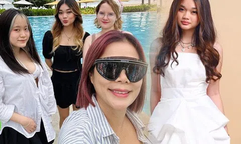 Con gái 16 tuổi của ca sĩ Mỹ Lệ trổ sắc xinh đẹp, dung mạo có nét Tây, chân "dài như sếu"