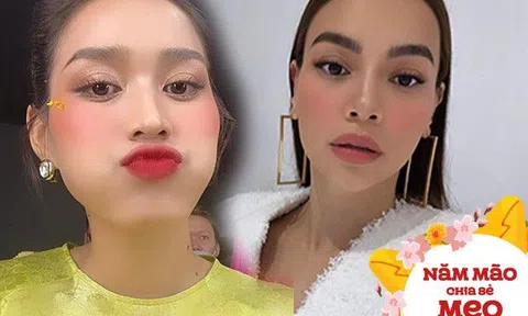 Chưa cần sắm áo dài, dàn sao Việt đã hừng hực không khí Xuân với cách đánh má hồng hây hây