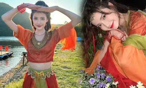 "Hoa khôi thanh lâu" đáng tuổi cháu Lưu Diệc Phi có nhan sắc sánh ngang đàn chị, làn da phát sáng