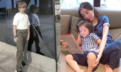 Con trai lai Mỹ của Elly Trần chân dài "siêu thực" ở tuổi lên 7, tính cách làm mẹ "bó tay"