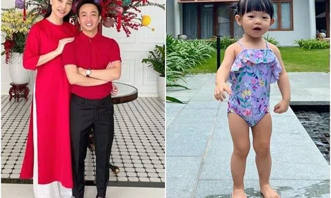 Cường Đôla cao 1m6, Đàm Thu Trang 1m76, con gái 2,5 tuổi "dài ngoằng" hệt anh trai Subeo