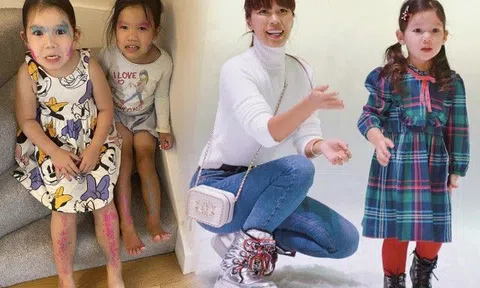 Hưởng gen trội, ái nữ lai Tây nhà Hà Anh lớn phổng phao, gấp đôi bạn chơi cùng dù bằng tuổi