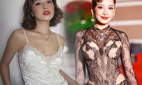 Chi Pu mặc váy ren bị đàm tiếu như "giẻ lau", khổ sở che chắn trên thảm đỏ