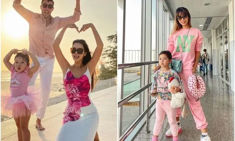 Siêu mẫu Hà Anh cao 1m75, chồng Tây 2m, con gái 4 tuổi chiều cao quá đỉnh