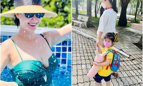 Con gái 3 tuổi không muốn đi học, Thân Thúy Hà hỏi ra mới biết do cách cô mẫu giáo cho bé ăn